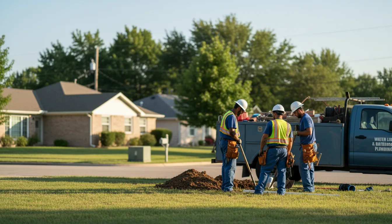 Residential water line and bathroom plumbing service in Swanville, MN
